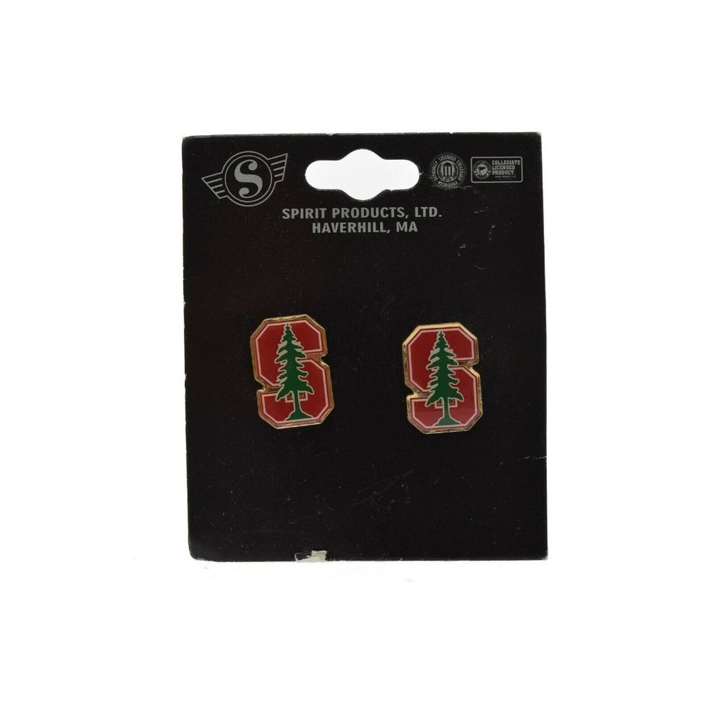 NCAA™ Stanford Cardinals Tree Spirit Products Block "S" Post Pierced Earrings